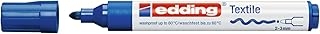 Marqueur textile edding 4500 - Bleu - Pointe ronde 2-3 mm - Lavable en machine 60°C pour décorer tissu
