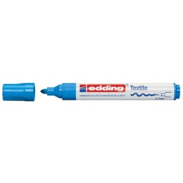 Marqueur textiles edding 4500 - Carmin, 1 stylo, pointe ronde 2-3 mm, lavable machine 60°C, décoration tissu