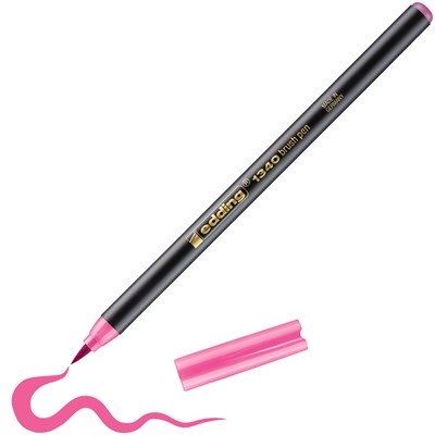 Feutre pinceau Edding 1340 - Rose, pointe pinceau 1-3 mm pour dessin et colorisation artistique