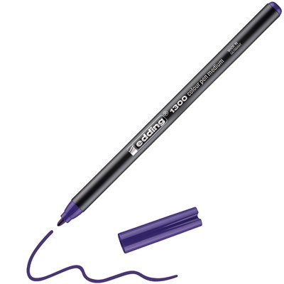 Feutre Edding 1300 violet - pointe ronde 2 mm pour écriture et dessin scolaire