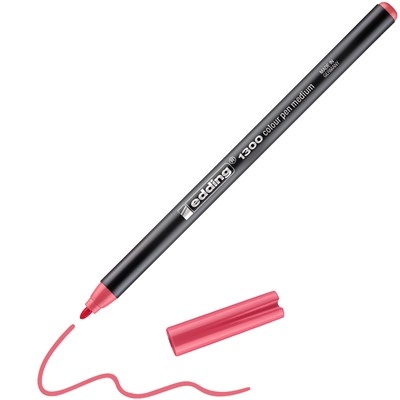 Feutre à pointe fibre Edding 1300 - pointe ronde 2 mm rose pour dessin et écriture scolaire