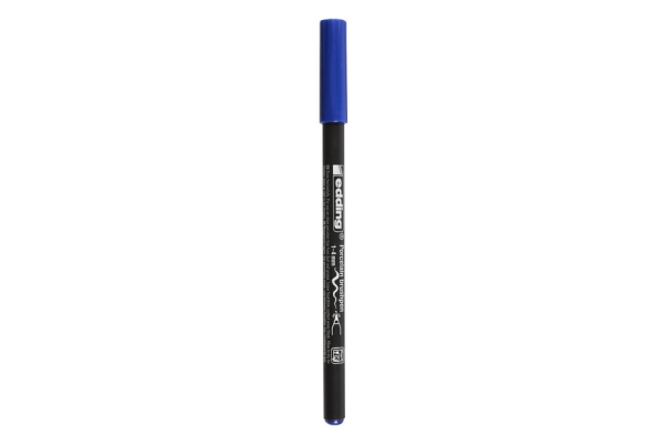 Feutre pinceau edding 4200 bleu - marqueur porcelaine pour décoration et dessin sur céramique
