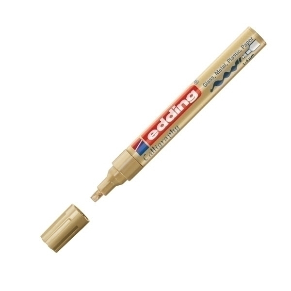 Marqueur peinture edding 755 - Encre brillante Pointe calligraphique 1-4 mm pour surfaces lisses et papier