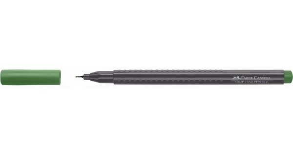 Feutre Faber-Castell Finepen Grip 0.4 mm - Vert V67 pour écriture précise et dessin scolaire