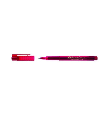 Stylo Feutre Fineliner FABER-CASTELL BROADPEN 1554 - Rouge Pointe Fine pour Écriture et Dessin