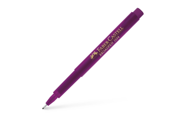 Stylo Feutre Fineliner FABER-CASTELL BROADPEN 1554 - Magenta Pointe Fine pour Écriture et Dessin