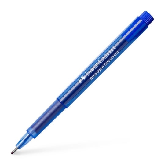 Stylo Feutre Fineliner FABER-CASTELL BROADPEN 1554 - Bleu Pointe Fine pour Écriture et Dessin