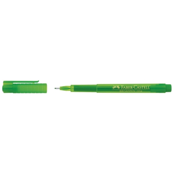 Stylo Feutre Fineliner FABER-CASTELL BROADPEN 1554 - Vert clair Pointe Fine pour Écriture et Dessin
