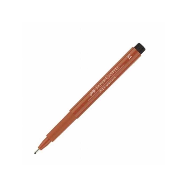 Feutre - Sanguine - Pointe moyenne M 0,7 mm - Pitt Artist Pen - Faber-Castell  - n°188 Sanguine pour Dessin et Illustration