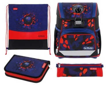 Cartable Herlitz Loop Plus Kick Off - Sac à dos scolaire ergonomique pour rentrée et organisation bureau avec trousse et sac de sport