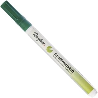Marqueur pour textiles Rayher - Vert foncé, pointe fine, permanent, lavable 30°C, arts créatifs, vêtements