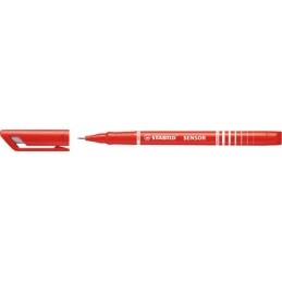 Feutre fin Stabilo SENSOR Noir 189/46 - Pointe fine 0.3mm flexible pour écriture et dessin