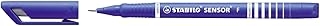Feutre fin Stabilo SENSOR Bleu 189/41 - Pointe fine et flexible pour écriture précise et dessin