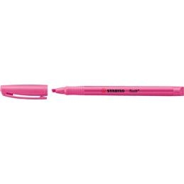 Surligneur STABILO Flash 555/24 - Rose fluorescent pour bureau et école, écriture et lecture