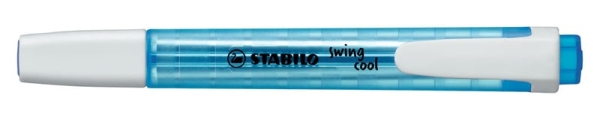 Surligneur STABILO SWING COOL Bleu - Pointe biseautée 1-4 mm pour bureau, études et loisirs créatifs