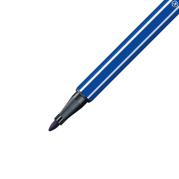 Stylo Feutre STABILO Pen 68 Bleu Outremer - Pointe Moyenne 1 mm pour Dessin et Écriture