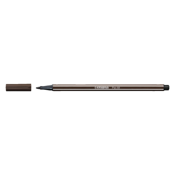 Stylo feutre STABILO Pen 68 - Terre d'ombre 68/65 Pointe moyenne pour dessin et écriture scolaire
