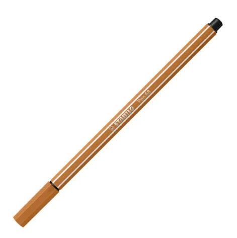 Stylo feutre STABILO Pen 68 - Ocre foncé 1,0 mm Encre à base d'eau pour dessin et écriture
