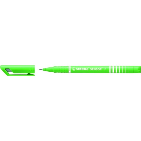 Feutre fin Stabilo SENSOR Vert clair 189/43 - Pointe fine 0.3mm flexible pour écriture et dessin