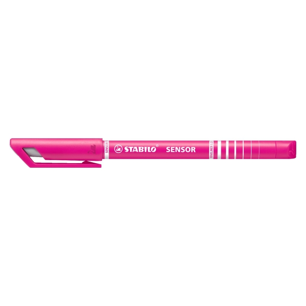 Feutre fin Stabilo SENSOR Rose 189/56 - Pointe fine 0.3mm flexible pour écriture et dessin