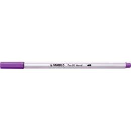 Feutre pinceau STABILO Pen 68 Brush Lilas - Pointe flexible Encre à base d'eau pour travaux manuels