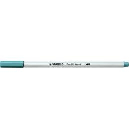Feutre Pinceau STABILO Pen 68 Brush - Bleu Turquoise Pointe Flexible pour Hand Lettering et Coloriage