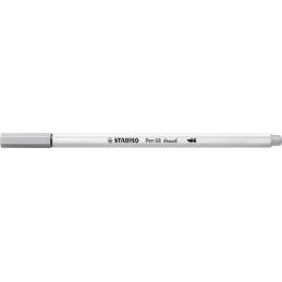 Stylo feutre STABILO Pen 68 - Gris moyen 568/95 - Pointe brush pour dessin et écriture scolaire