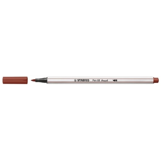Feutre pinceau STABILO Pen 68 brush brun - Pointe flexible pour hand lettering et coloriage