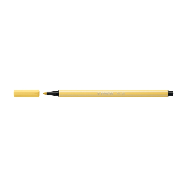 Stylo feutre STABILO Pen 68 - Jaune clair 68/23 - Pointe moyenne pour dessin et écriture scolaire