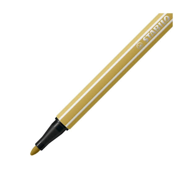 Stylo feutre STABILO Pen 68 - Vert kaki 68/66 - Pointe moyenne pour dessin et écriture scolaire