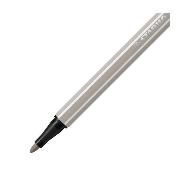 Stylo feutre STABILO Pen 68 - Gris perle 1,0 mm Encre à base d'eau pour dessin et écriture