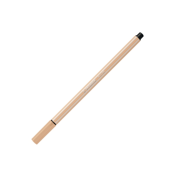 STABILO Lot de 3 Stylos Feutre Pen 68 - Pointe 1mm Rose Nude pour Dessin et Écriture