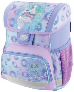 Cartable Herlitz Loop Plus Mystic Mermaid - Design étanche, multiples compartiments, adapté école primaire avec trousse et sac de sport