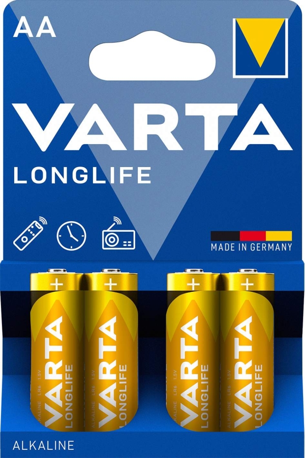 Varta LongLife Piles Alcalines AA / LR6 - Pack de 4