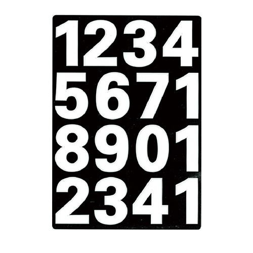 Stickers chiffres HERMA 0-9 - film adhésif blanc pour décoration et projets créatifs