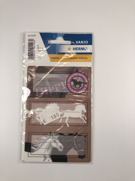 Étiquettes scolaires HERMA chevaux étincelants - Pour cahiers et fournitures scolaires