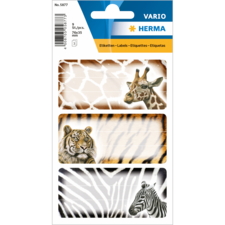 Stickers Étiquettes HERMA Vario - Adhésives Illustrées pour Nom sur Cahier, Animaux africains