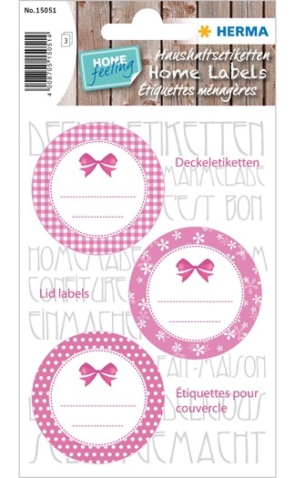 Herma Étiquettes ménagères rose - Organisation domestique et rangement pratique
