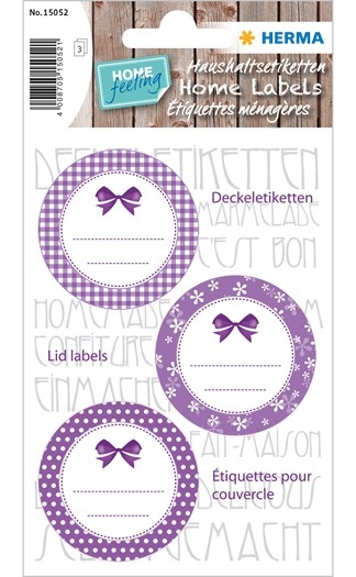 Herma Étiquettes ménagères violet - Organisation domestique et rangement pratique