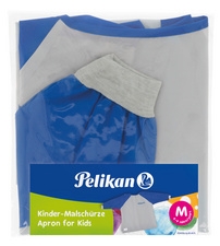 Tablier de peinture Pelikan Boy - gris et bleu - protection vêtements pour activités artistiques scolaires et loisirs créatifs M (6-9 ans)