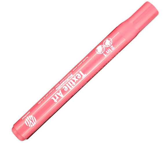 Marqueur textile Nerchaus PM04 Rose - pointe fine pour dessin et marquage sur tissu adapté aux loisirs créatifs