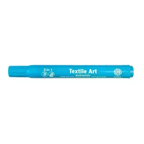 Marqueur textile Nerchaus PM07 bleu clair - pointe fine pour dessin et marquage sur tissu