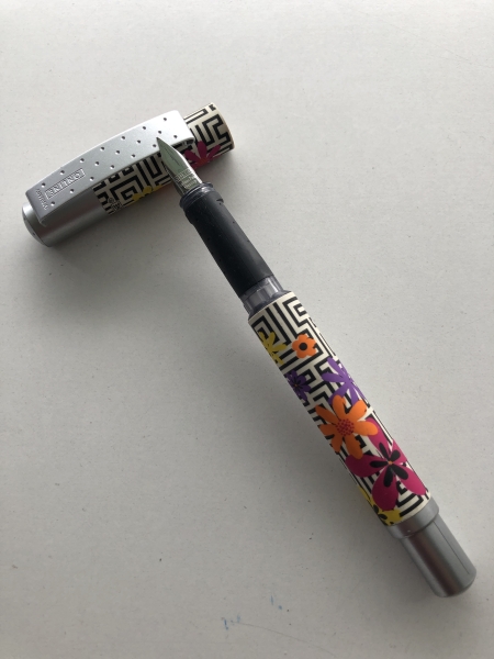 Stylo plume ONE LINE Flowers - Pointe iridique personnalisable, écriture douce pour enfants et adultes