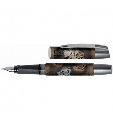 Stylo plume ONLINE Campus II 0.5mm 61178/3D Tiger Brush - Écriture fluide pour bureau et école