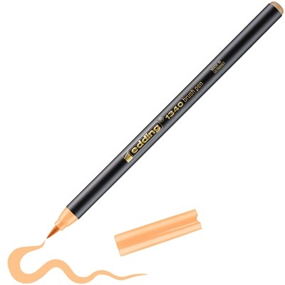Feutre pinceau Edding 1340 - pointe pinceau 1-3 mm orange clair pour dessin et calligraphie artistique