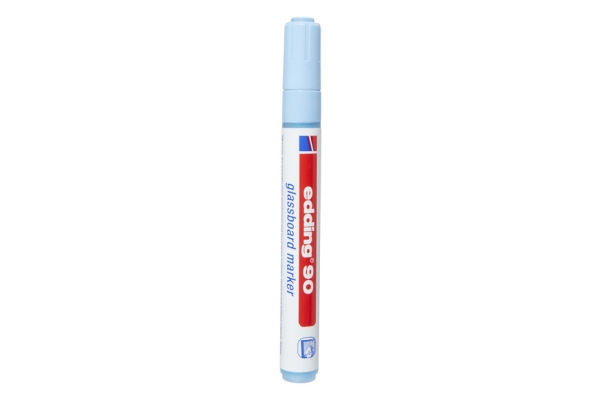 Marqueur pour tableaux en verre Edding 90 bleu clair - Pointe ronde 2-3 mm pour bureau et école