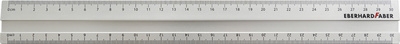 Règle métal Eberhard Faber 300 mm aluminium - mesure précise pour bureau et école