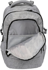 Sac à dos scolaire EBERHARD FABER X-Style - gris et noir, compartiments multiples, adapté à la rentrée scolaire et au bureau