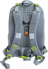 Sac à dos scolaire EBERHARD FABER X-Style - gris vert, ergonomique, pour école et organisation bureau
