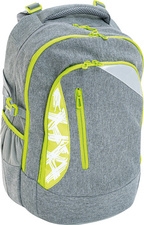 Sac à dos scolaire EBERHARD FABER X-Style - gris vert, ergonomique, pour école et organisation bureau